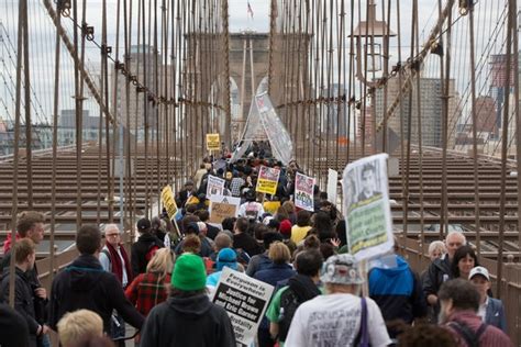protest on brooklyn bridge today